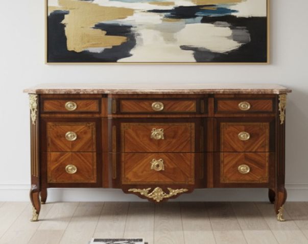 Restored period sideboard — after restoration